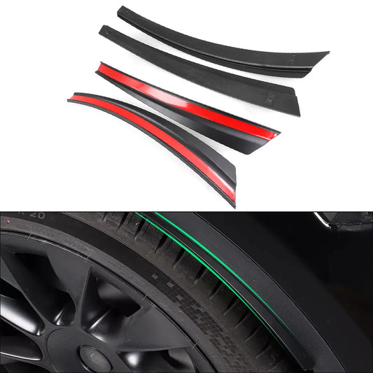Black Wheel Arch Fender Splash Guards for Tesla Model Y Mud Flaps Protector Set