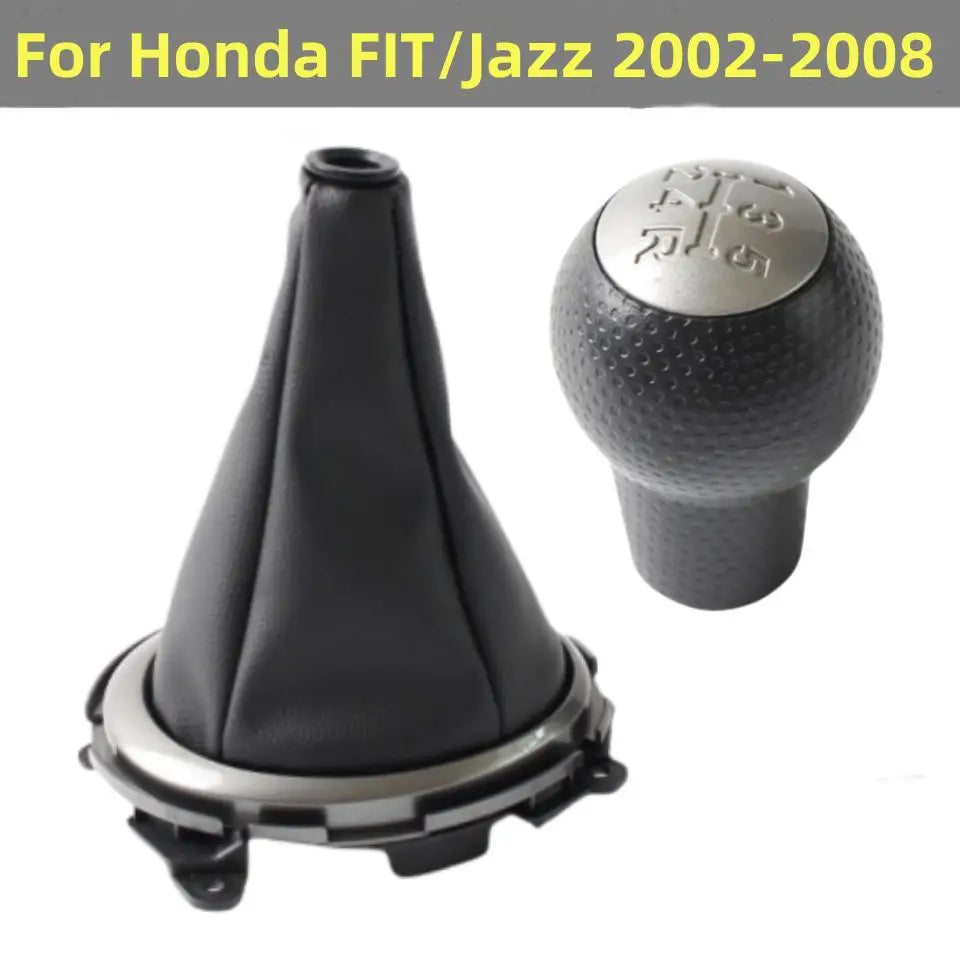 Gear Shift Knob Gaiter Boot Cover Shifter Lever for Honda Fit Jazz 2009-2015