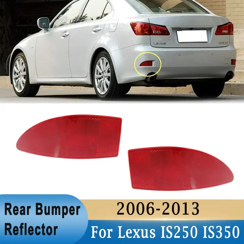 Rear Bumper Reflector Light Cover for Lexus IS250 IS350 2006-2013