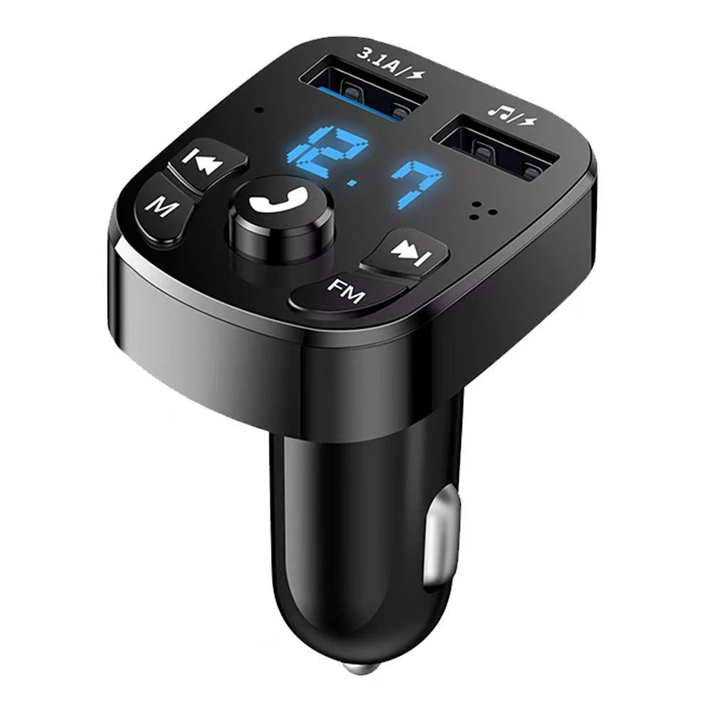Bluetooth 5.0 FM Transmitter Car Kit MP3 Player Handsfree 2 USB Fast Charger