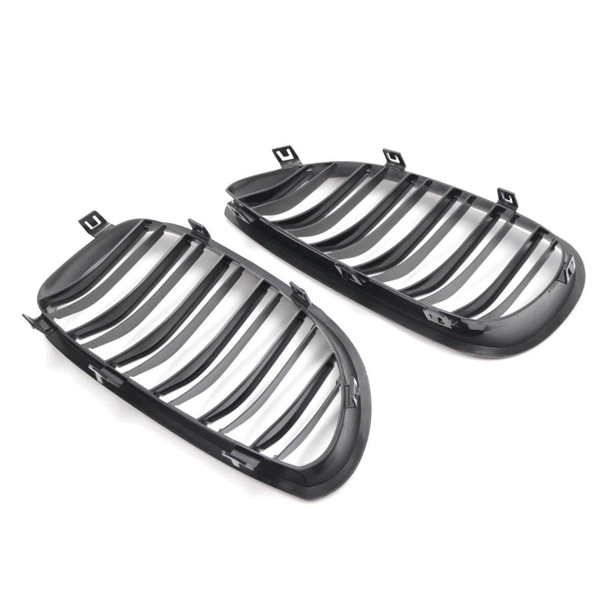 Gloss Black Double Slat Kidney Grille for BMW E60 E61 5 Series M5 520i 2003–2010