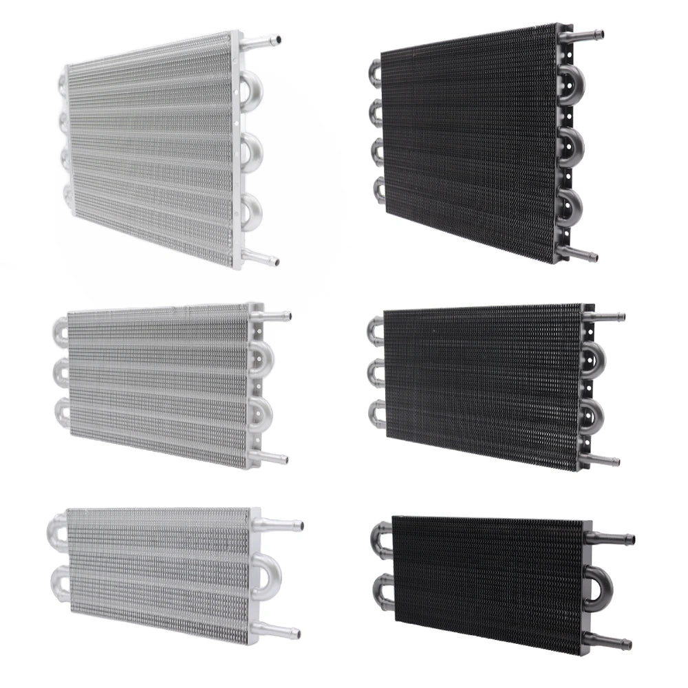 Universal Aluminum Transmission Oil Cooler Kit 4 6 8 Row Auto Manual Radiator