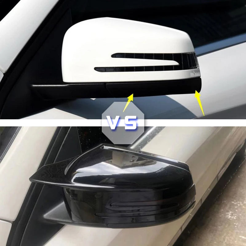 Gloss Black Side Mirror Cover Caps for Mercedes-Benz A B C E S CLA GLA GLK Class