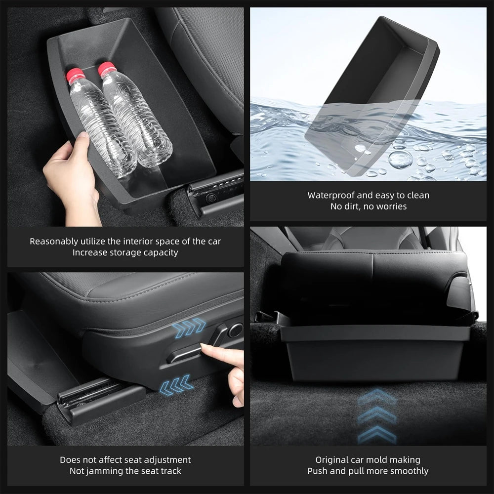 Under Seat Storage Box Organizer for Tesla Model Y Juniper 2025–2026