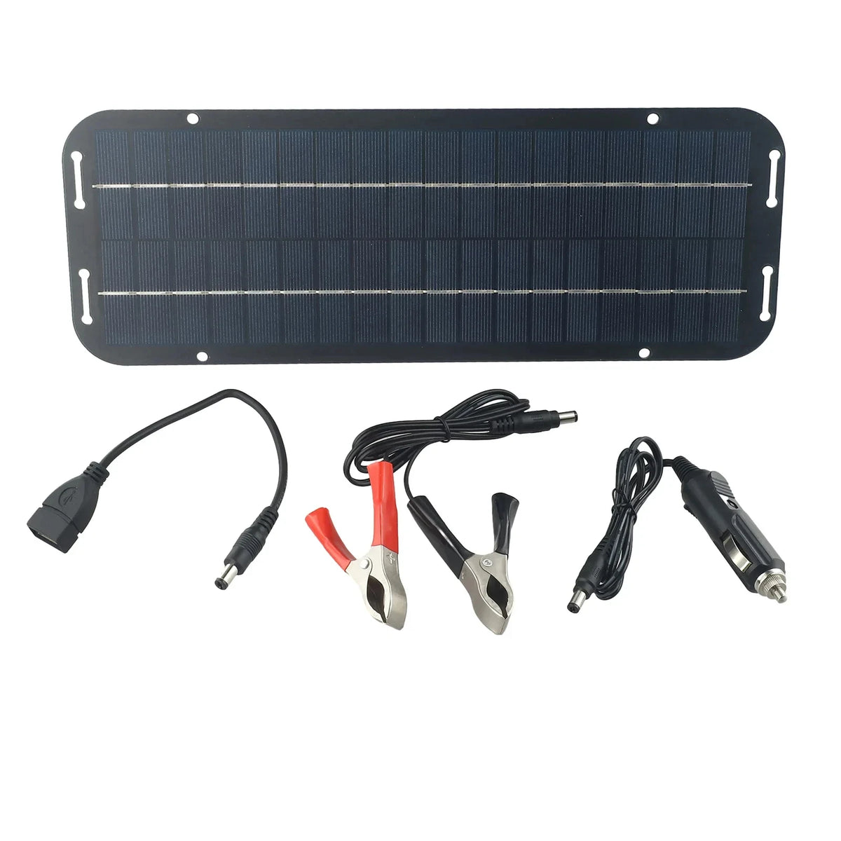 12V Monocrystalline Solar Battery Trickle Charger Panel Car Van Boat Power Kit