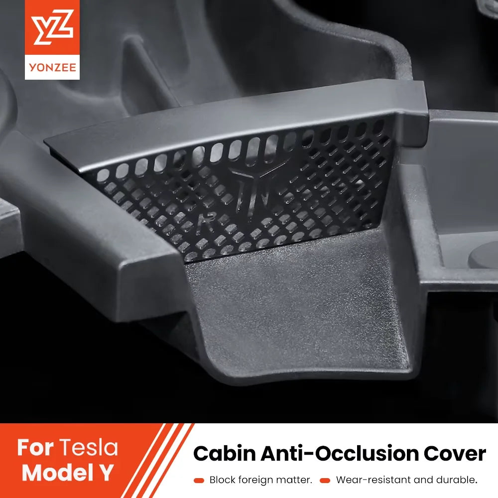 Front Cabin Cover Water Stop Debris Filter Guard for Tesla Model Y 2021-2024