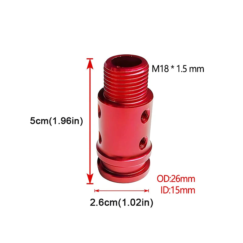 Aluminum M18x1.5 Gear Shift Knob Adapter Car Truck Shifter Stick Connector