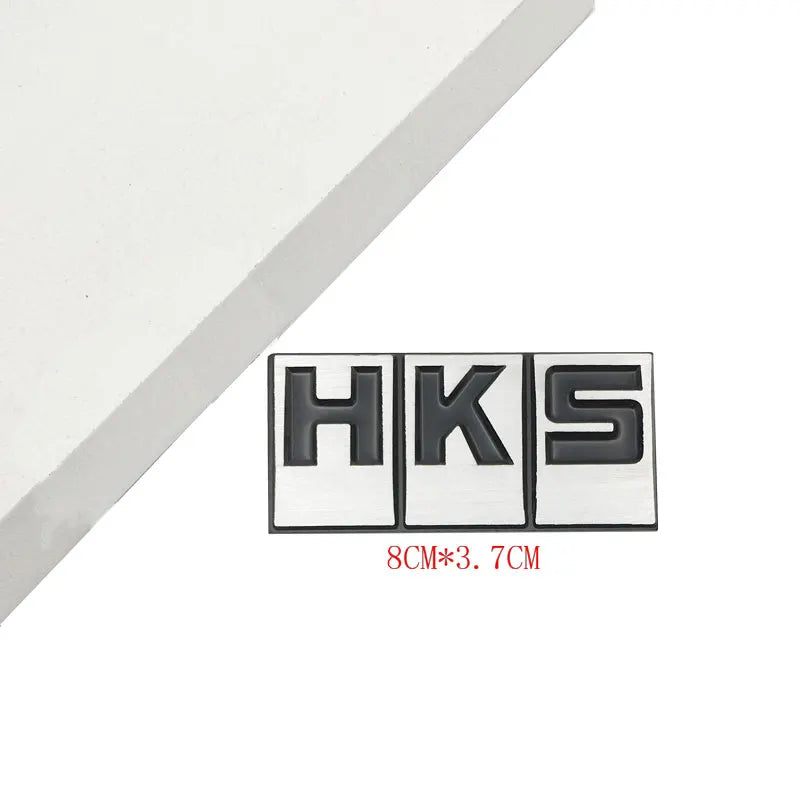3D HKS Power Metal Logo Emblem Badge Car Decal Sticker Alloy Auto Accessory