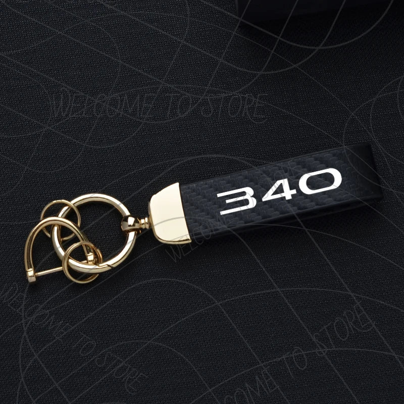 307 317 325 340 Keychain PU Leather Carbon Fiber Zinc Alloy Car Keyring