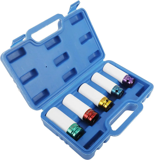 Wheel Protector Impact Socket Sleeve Set 15 17 19 21 22mm Lug Nut Covers