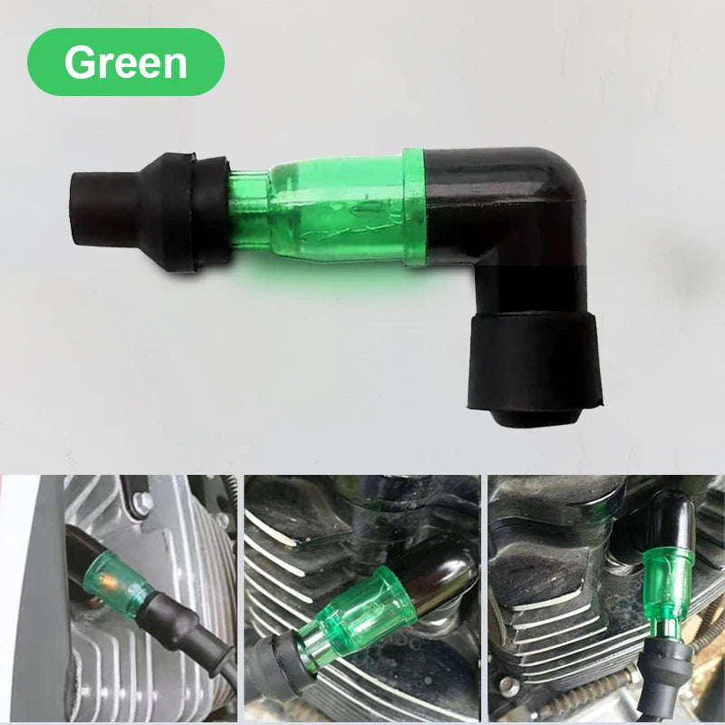 SEAMETAL 90 Degree Motorcycle Spark Plug Cap Ignition Boot Cover Universal