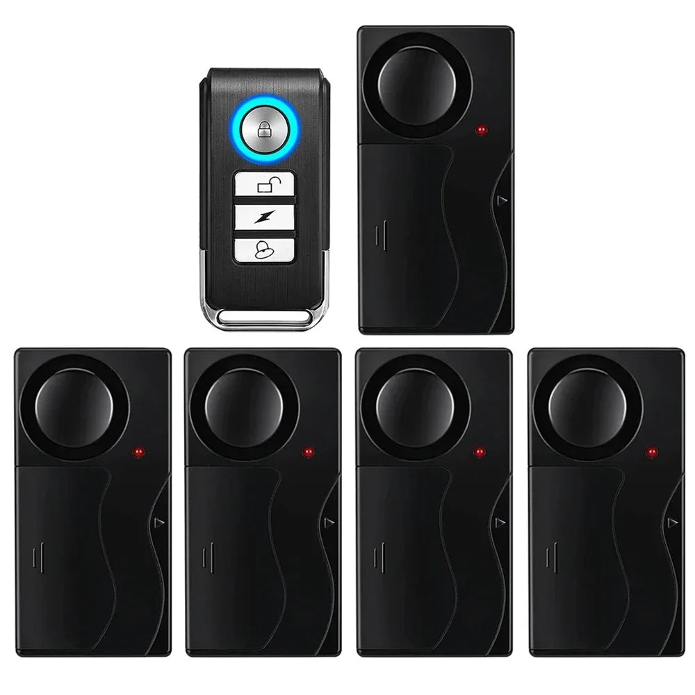 110dB Wireless Door Window Vibration Alarm Anti Theft Security Alarm Remote