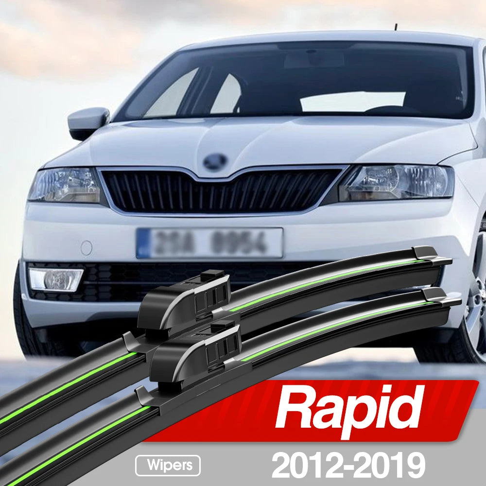 2PCS Front Windshield Wiper Blades for Škoda Rapid NH1 NH2 NH3 2012–2019
