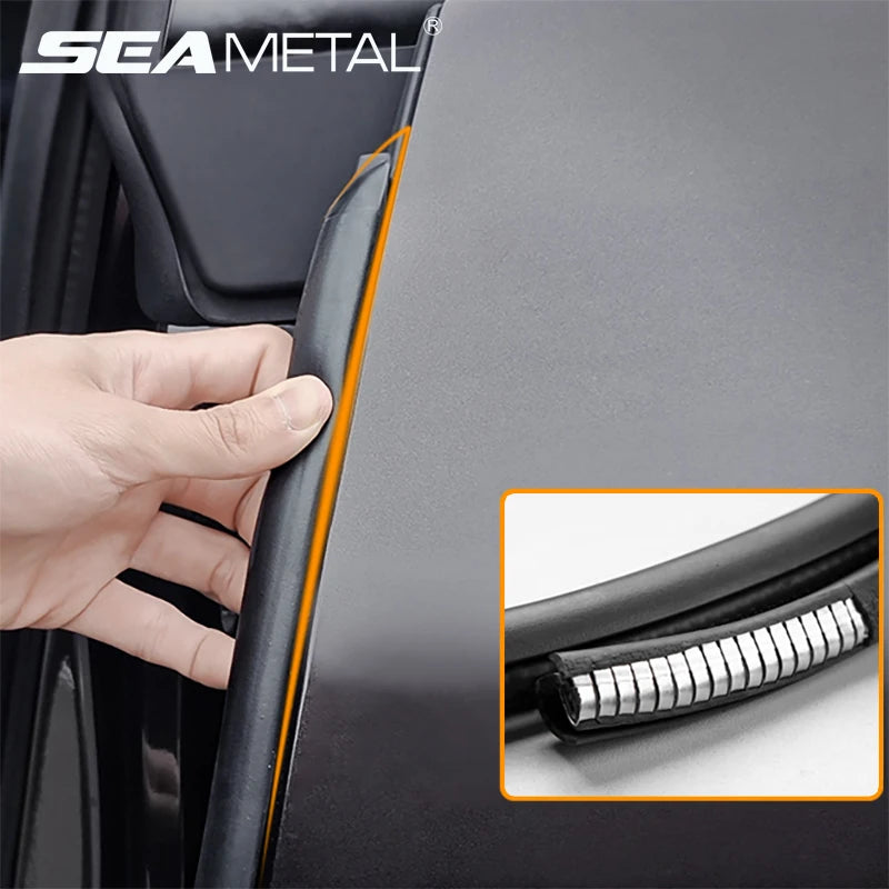 SEAMETAL Car Door Edge Guard Strip B Pillar Rubber Trim Scratch Protector