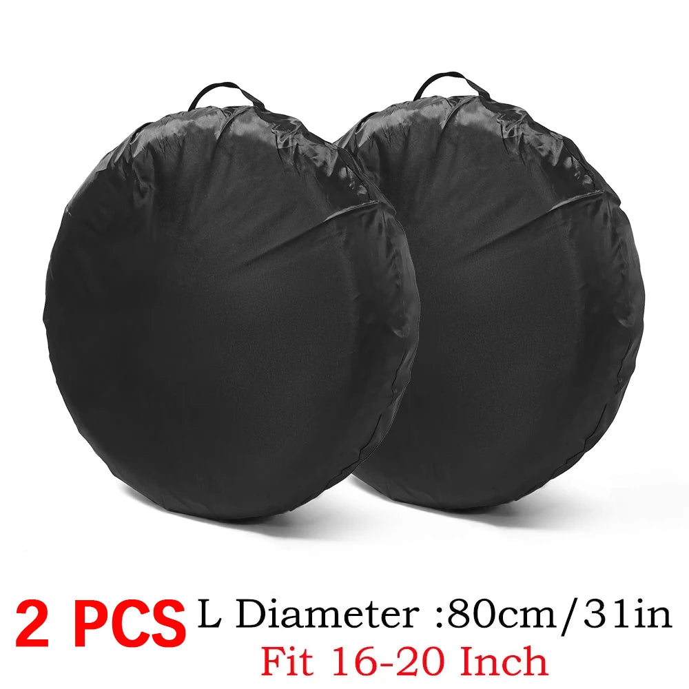 1/2/4PCS Car Spare Tire Cover Polyester Wheel Protector Dustproof Tire Bag