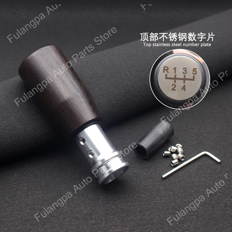 Wooden Gear Shift Knob Universal Manual Automatic 15mm Aperture 8/10/12mm