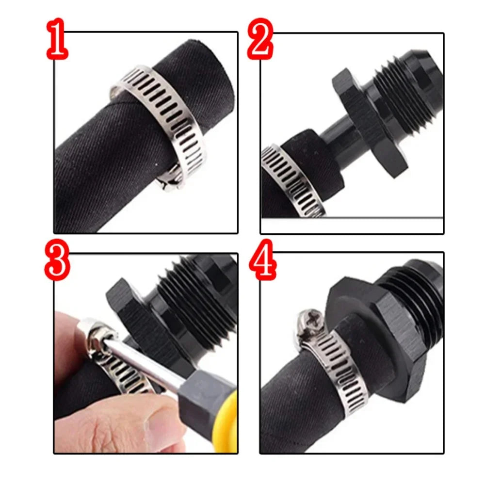 Male AN6 AN8 to Hose Barb Adapter Fitting 5/16 3/8 1/2 Inch Push Lock