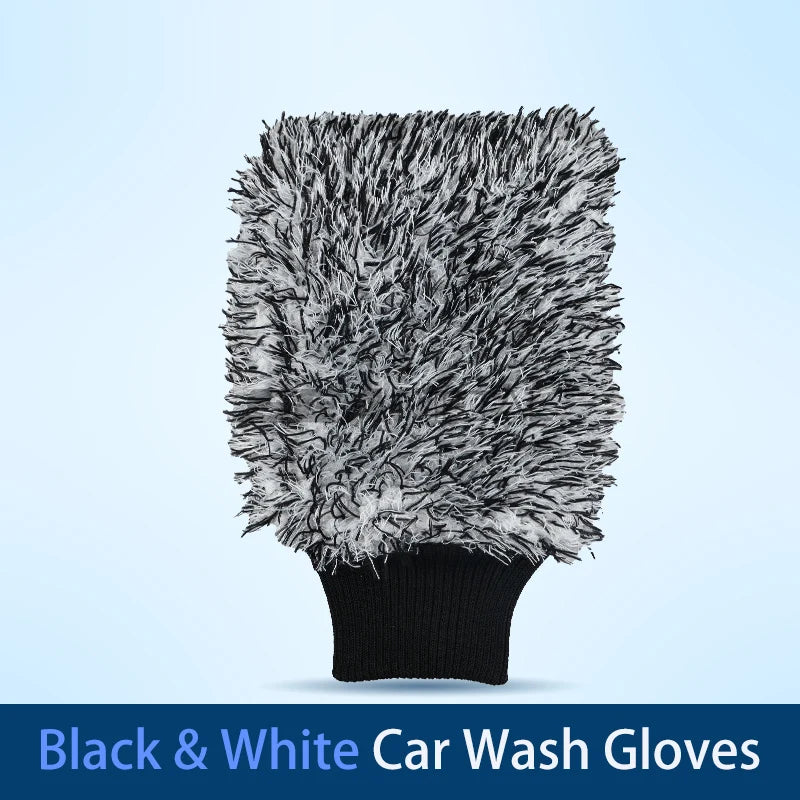 SEAMETAL Microfiber Wheel Brush Plush Rim Tire Cleaner Non Slip Handle