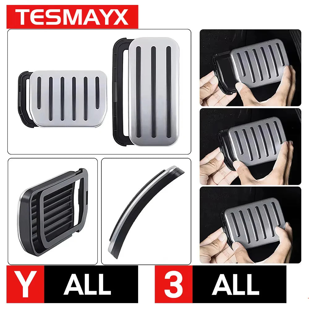 Aluminum Pedal Covers for Tesla Model 3/Y Model YL & Model Y Juniper 2021–2026