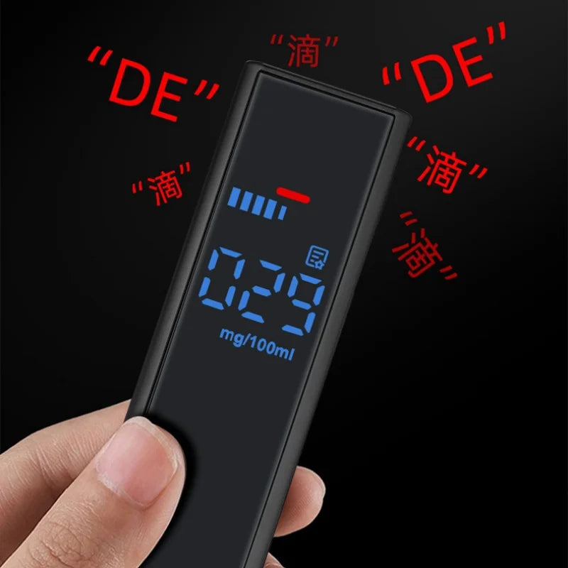 Digital Alcohol Breathalyzer LCD Display Rechargeable Breath Alcohol Tester