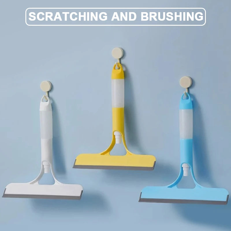 SEAMETAL 3-in-1 Car Window Cleaning Scraper Silicone Squeegee Glass Wiper