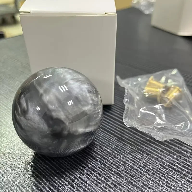 Universal Acrylic Round Ball Gear Shift Knob with 3 Copper Thread Adapters