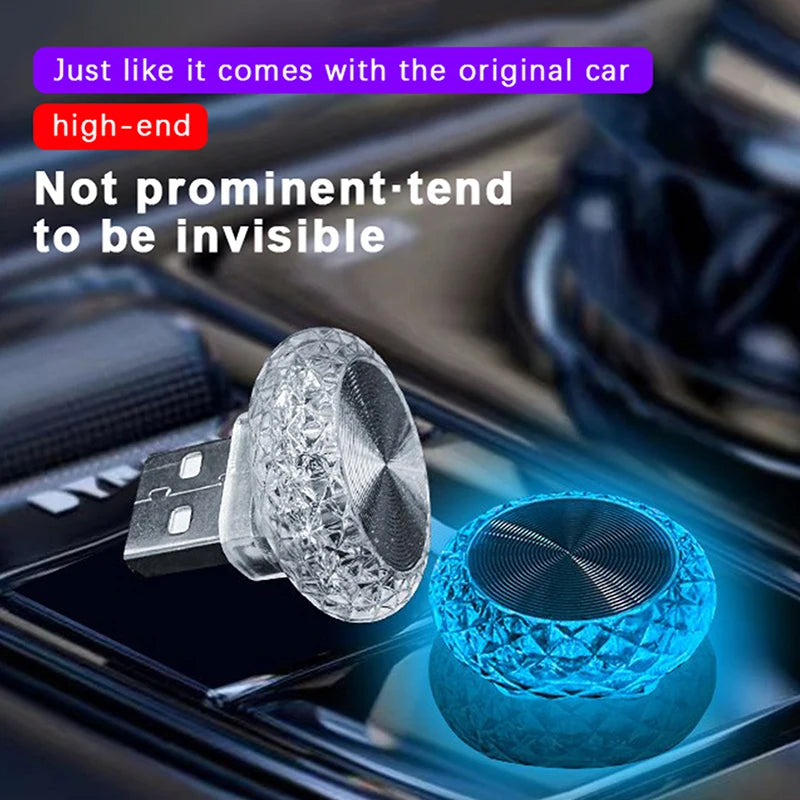 Mini USB LED Ambient Light Car Interior Decorative Atmosphere Lamp