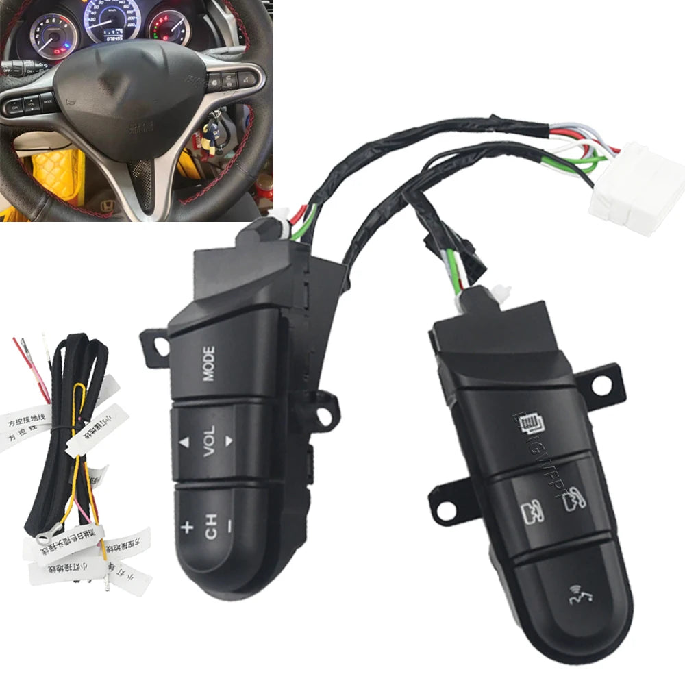 Steering Wheel Audio Control Buttons Green Light for Honda Civic 2006-2011