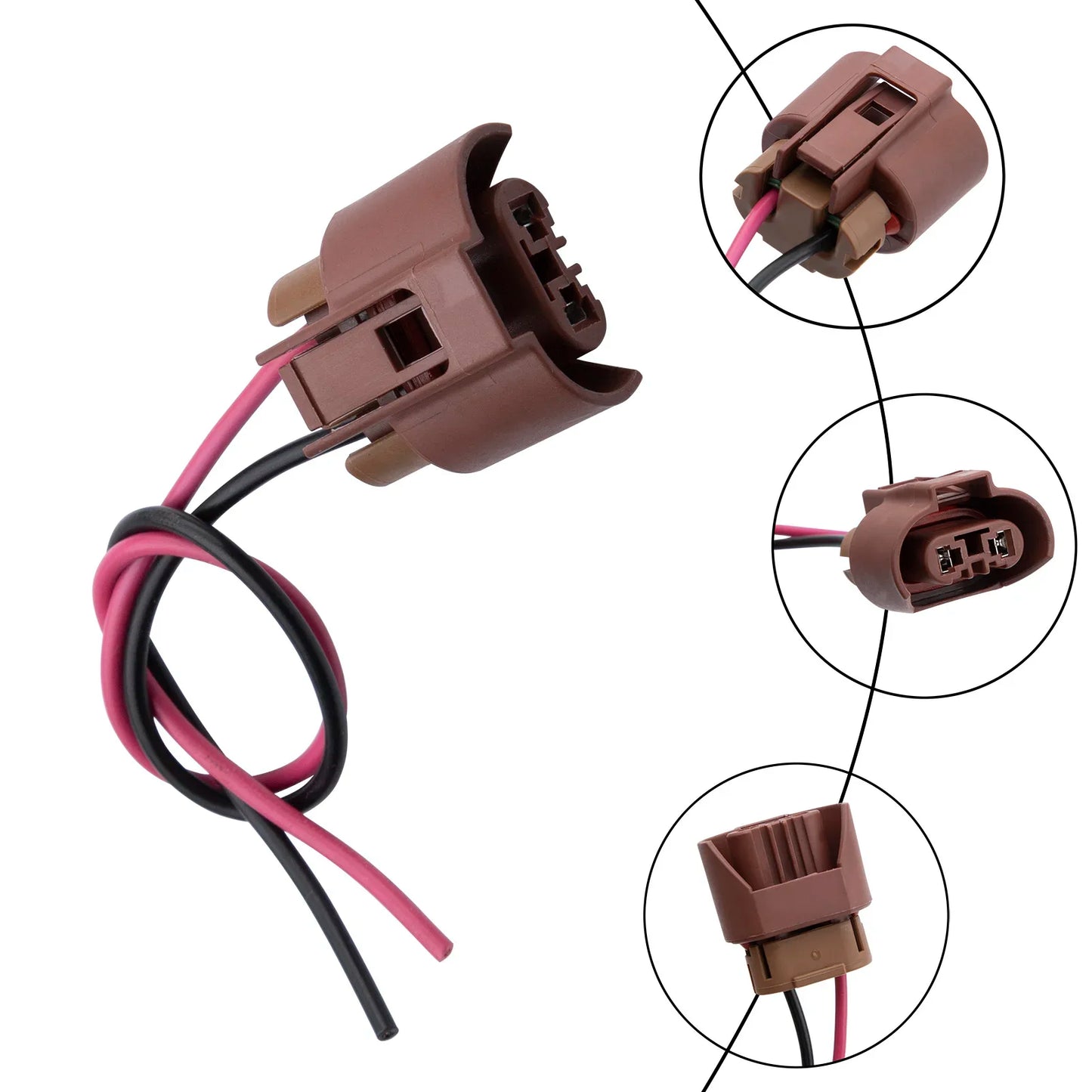 2PCS Headlight Bulb Socket Wiring Connector Plug Adapter for Toyota