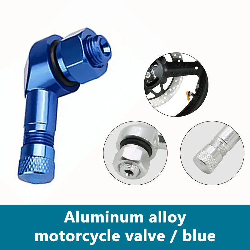 90° CNC Aluminum Motorcycle Tire Valve Stem Universal Tubeless Wheel Valve