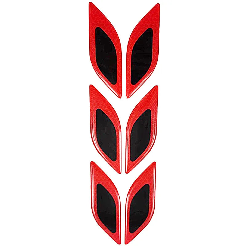 6PCS Reflective Anti-Scratch Safety Warning Stickers for Cars Trucks SUVs