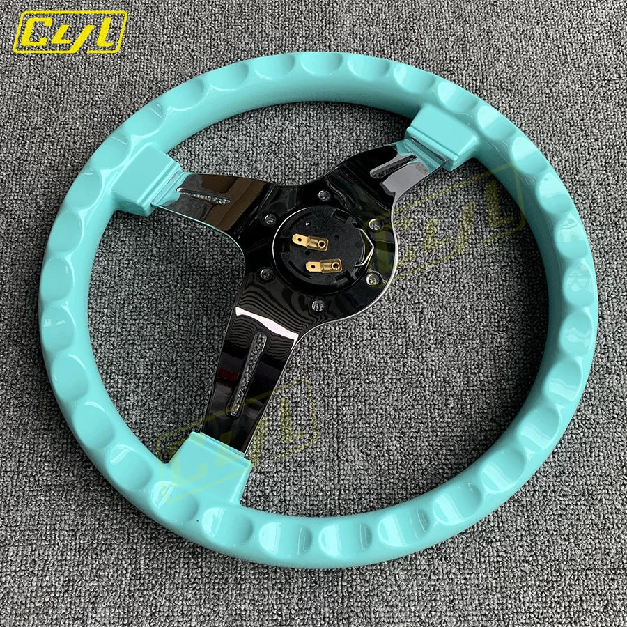 CYL JDM 14" 350mm ABS Deep Dish Racing Drift Steering Wheel Universal Car