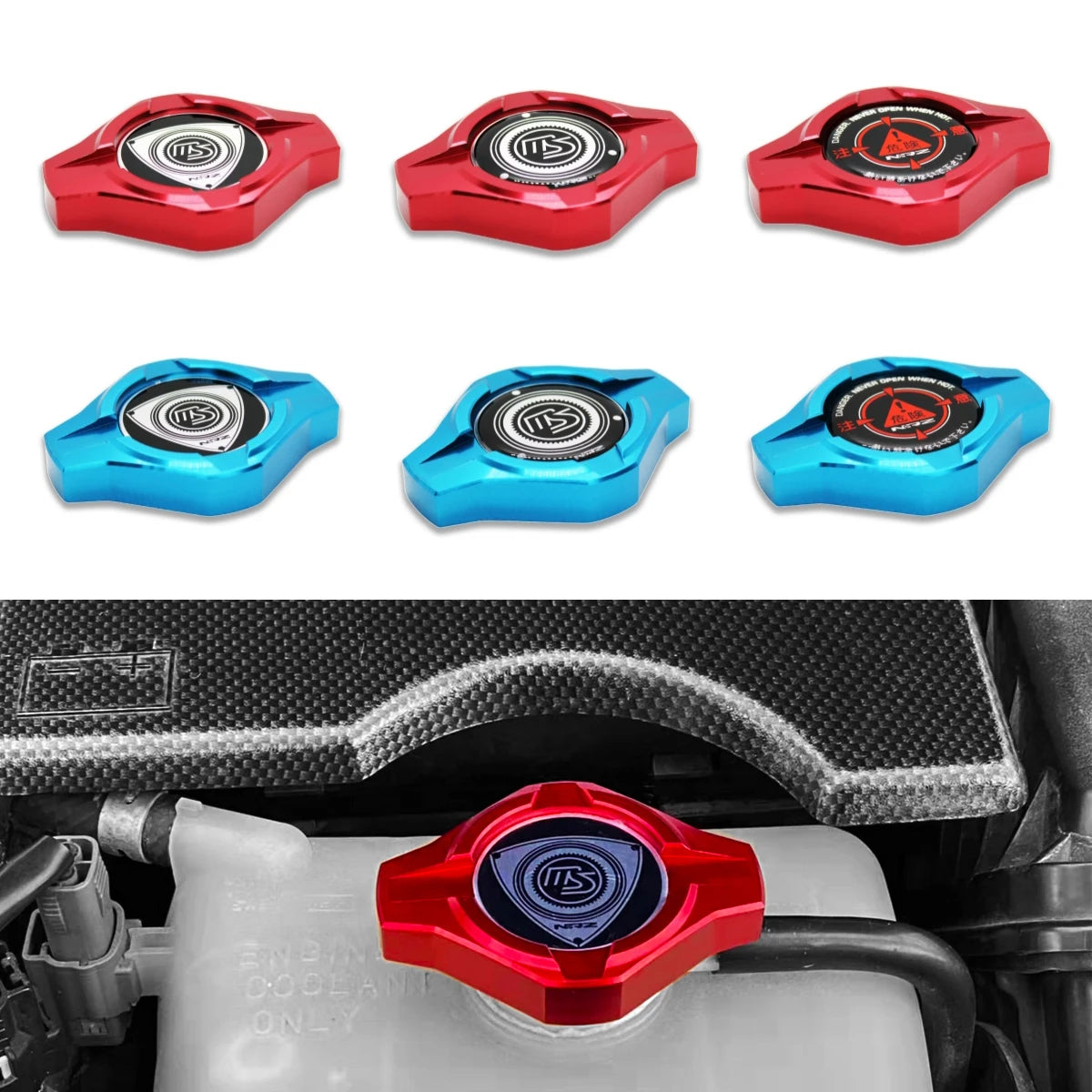 Mazdaspeed Radiator Cap Cover for Mazda 2 3 5 6 CX-5 MX-5 RX-7 RX-8