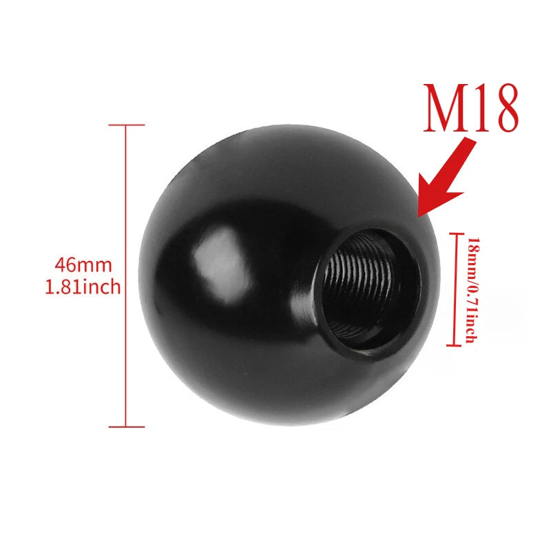 Aluminium Round Ball Manual Gear Shift Knob M12 M10 M8