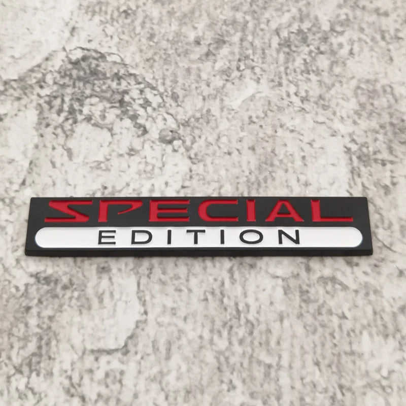 2PCS 3D Zinc Alloy Special Edition Car Fender Badge Emblem Trunk Decal Sticker