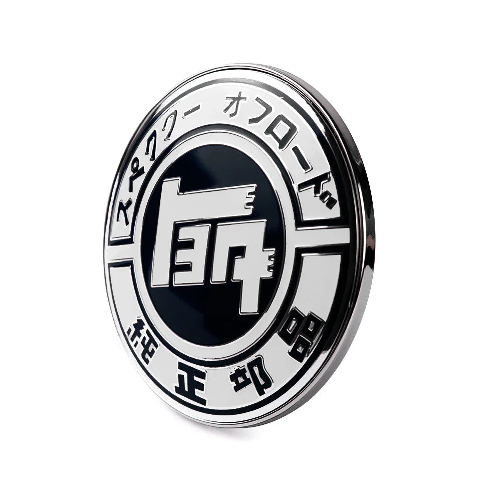Universal JDM TEQ JAF 9cm Metal Front Grille Badge Japan Emblem Car Decal