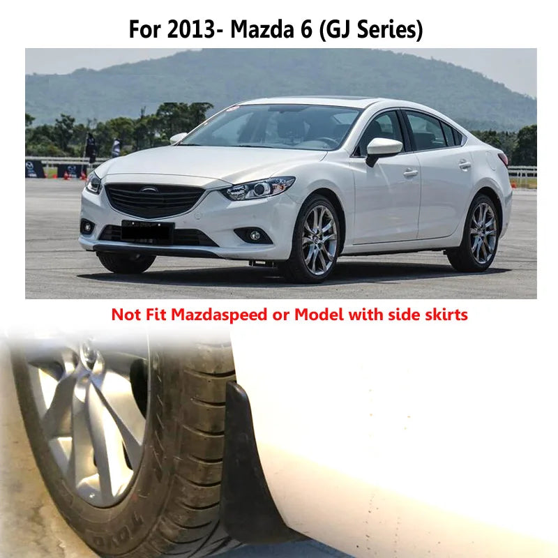 Front & Rear Mud Flaps Splash Guards for Mazda 6 GJ / Atenza 2013–2019