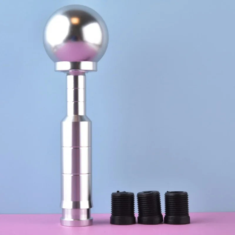 Blue Titanium Style Aluminum Gear Shift Knob and Rod Universal Manual Shifter