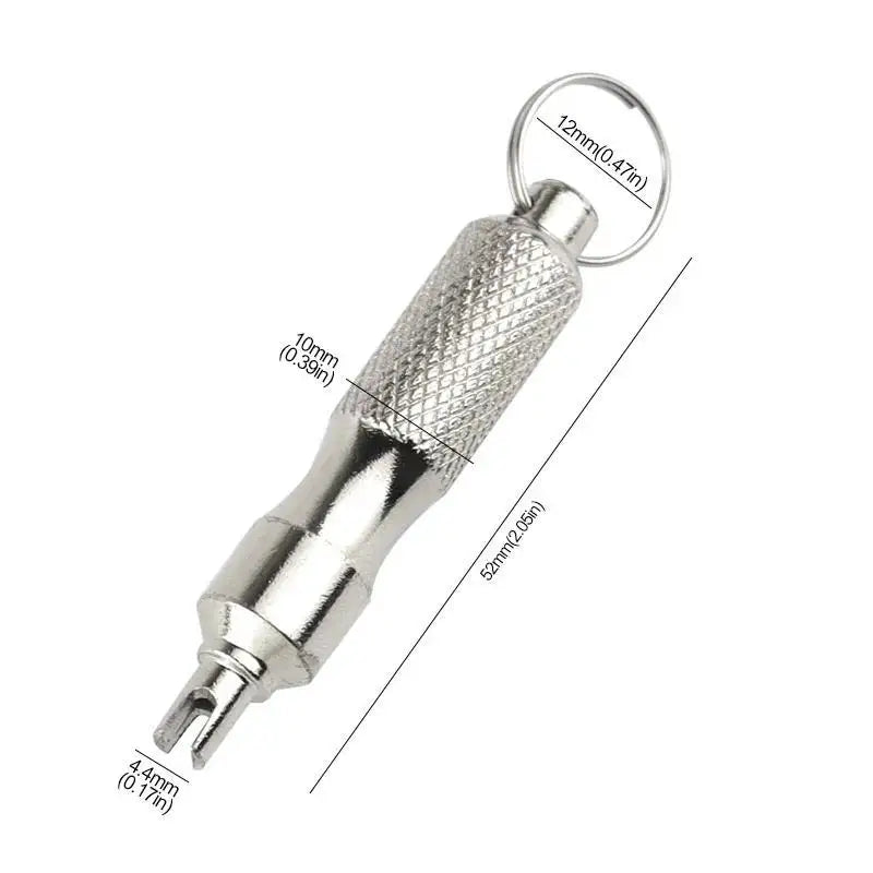 Portable Tire Valve Core Wrench Remover Tool Car Bicycle Keychain