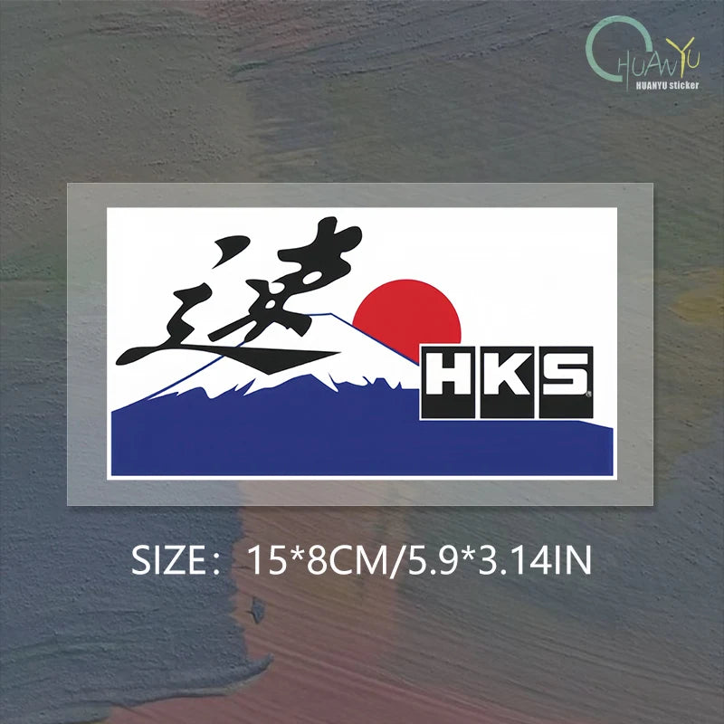 HKS JDM Reflective Car Sticker Decal Door Body Rear Window Scratch Cover Vinyl