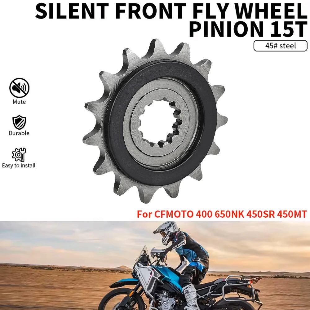 Silent Front Sprocket for CFMOTO 450MT 450SR 650NK 400NK Rubber Cushioned