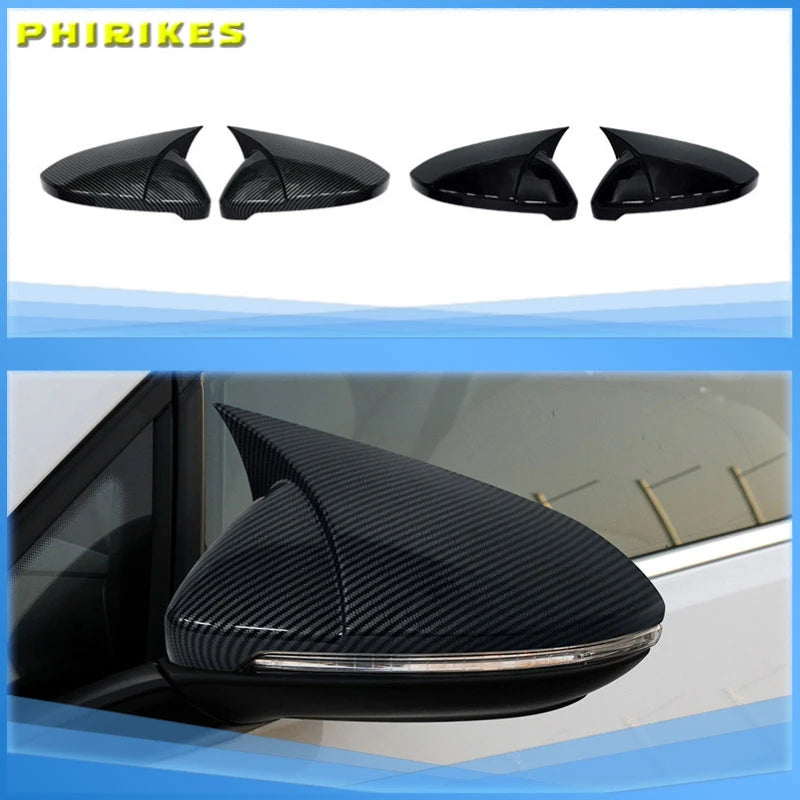 Gloss Black Side Mirror Cover Caps for VW Golf MK6 MK7 MK7.5 GTI R 2009–2020