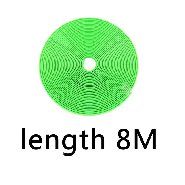 Car Wheel Rubber Protective Strip Rim Guard Trim Green Purple Black White Yellow Blue