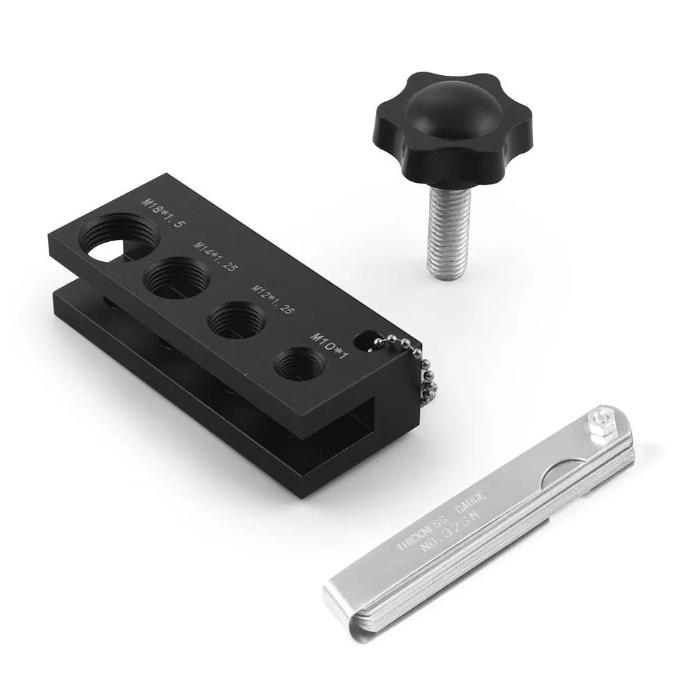 32-Blade Spark Plug Gap Tool Feeler Gauge M10 M12 M14 M18 Adjustable