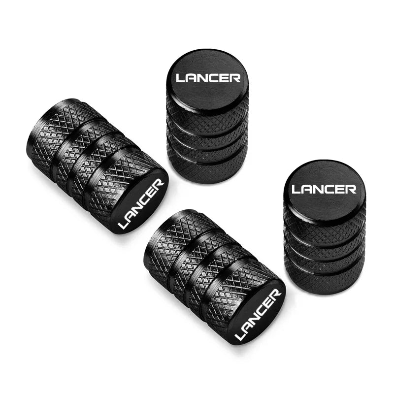 4PCS Mitsubishi Lancer Tire Valve Stem Caps Wheel Tyre Dustproof Waterproof