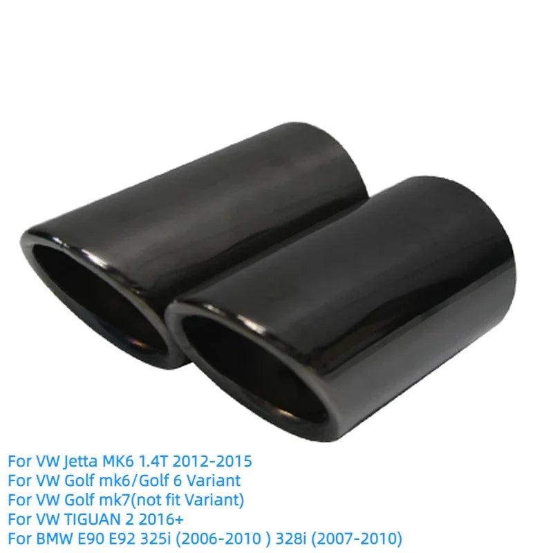 Stainless Steel Exhaust Tip for VW Golf 6 7 Lavida Bora Tiguan 1.4T