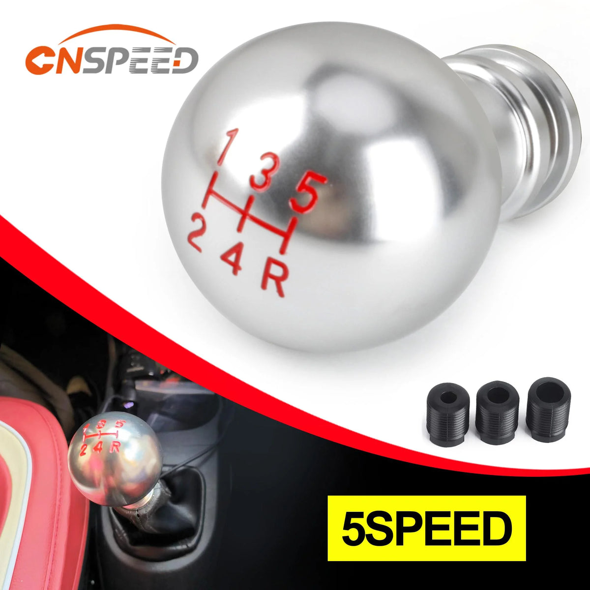 CNSPEED 5 6 10 Speed Aluminum Gear Shift Knob M8 M10 M12 Manual Automatic