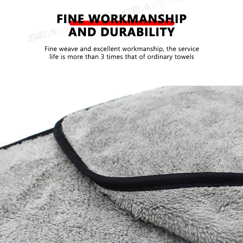 SEAMETAL 120x50cm Microfiber Car Wash Towel Ultra Soft Absorbent Drying
