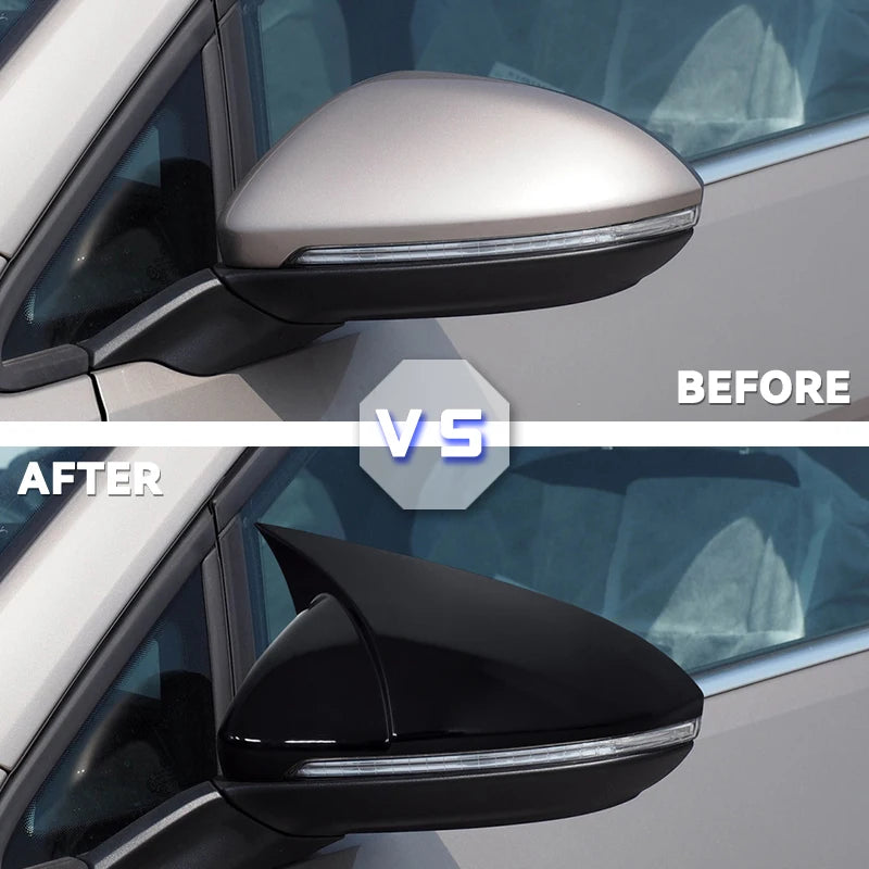 Gloss Black Side Mirror Cover Caps for VW Golf MK6 MK7 MK7.5 GTI R 2009–2020