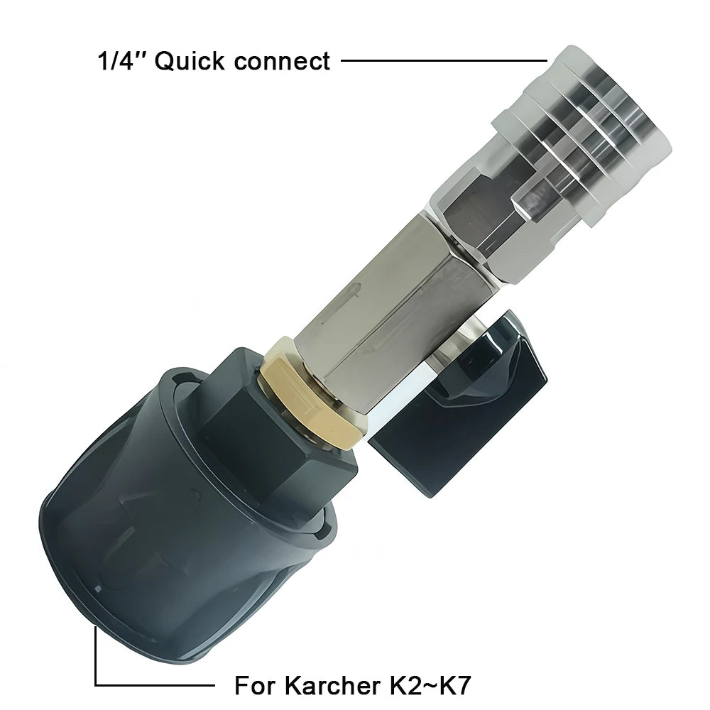 1/4" Stainless Steel Quick Release Ball Valve for Karcher K2-K7 Pressure Washer